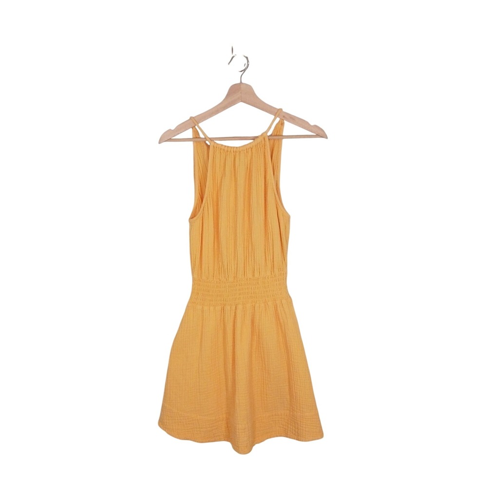We Are Sundays Orange Cotton Mini Dress Womens S Vacation Resort Sundress